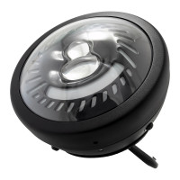 Светодиодная мотофара 5.7" 40W ближний/дальний свет 3700K/5500K с белым габаритом и оранжевым поворотом