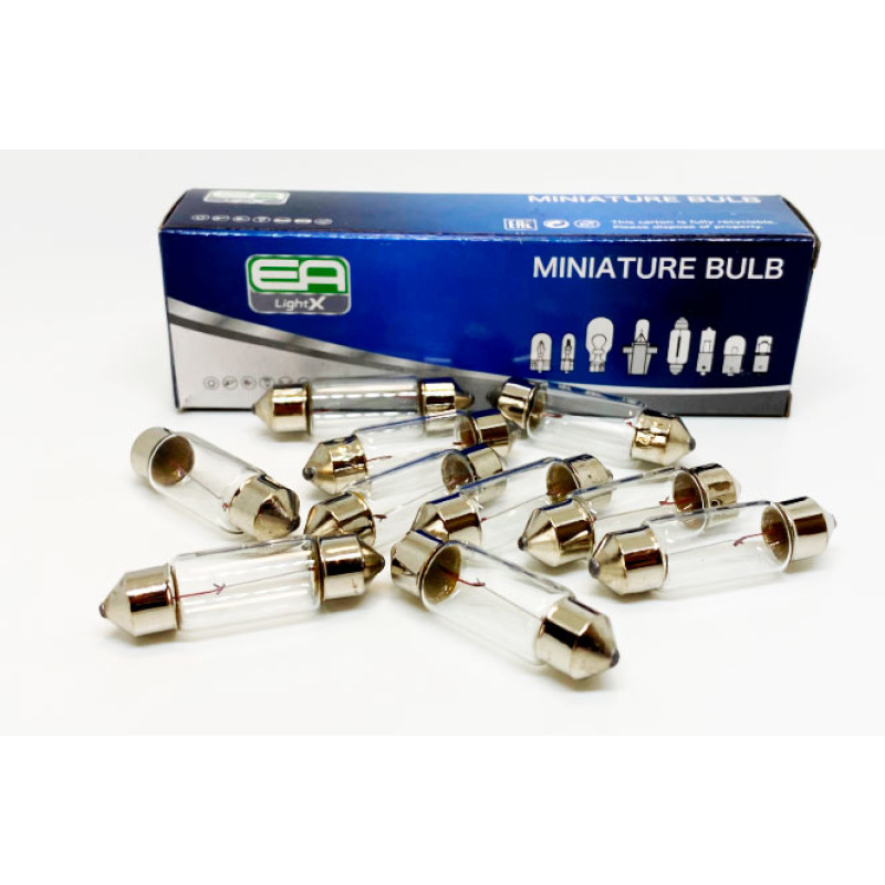 Галогенна лампа EA Light X C10W T10*41 12V 10W CLEAR