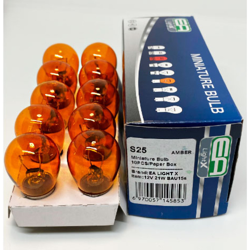 Галогенна лампа EA Light X PY21W S25 12V 21W BAU15S AMBER