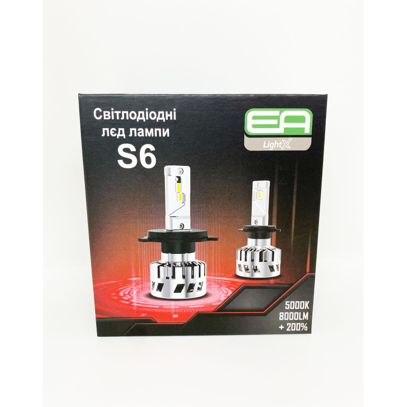 Світлодіодні лампи H4 EA Light X S6 8000Lm 5000K 12V-24V 2 шт