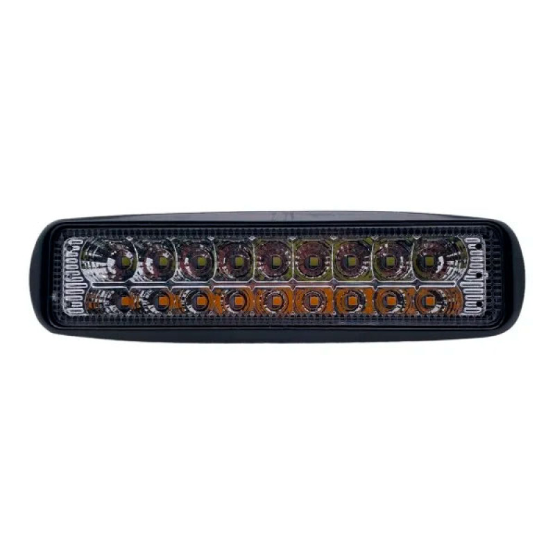 LED фара EA Light X JH L 54W білий+жовтий світло 18 діодів (155×40×40 мм) 9–32V IP67 для авто і спецтехніки