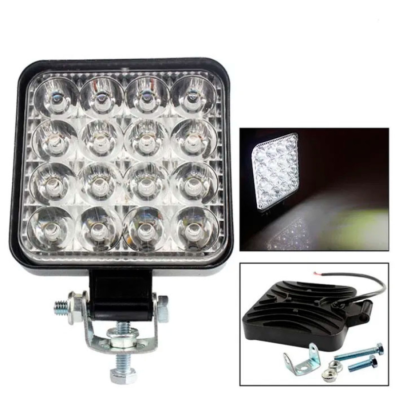 LED фара EA Light X D12 48W дальнє світло 125×105×45 мм 9–32V IP67 для авто, мото та спецтехніки