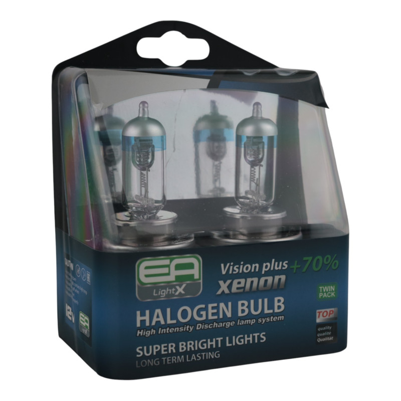 Галогенна лампа EA Light X H4 24V 75/70W Vision Plus +70% P43t, комплект 2 шт