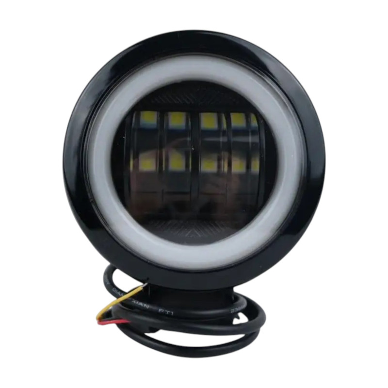 LED фара 40W кругла з ДХО (90х55 мм) з ДХО та СТГ 12-24V 1 шт (03310)
