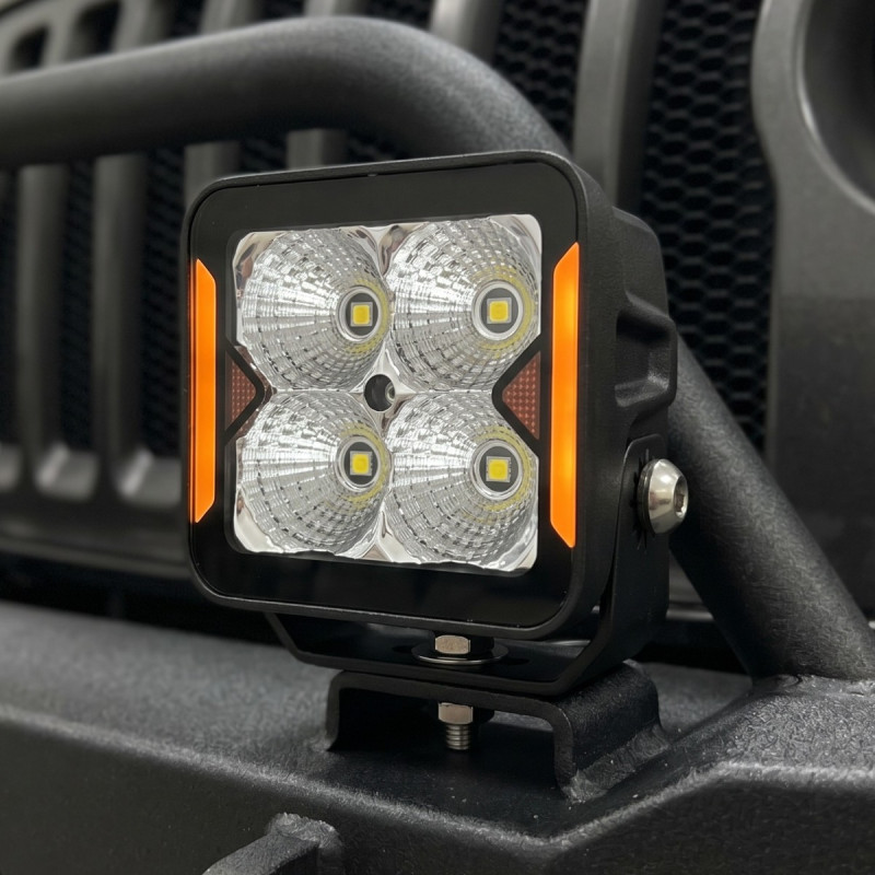 LED фара додаткова W0120F-P8 EA Light X 20W ближнє світло з поворотом (03651)