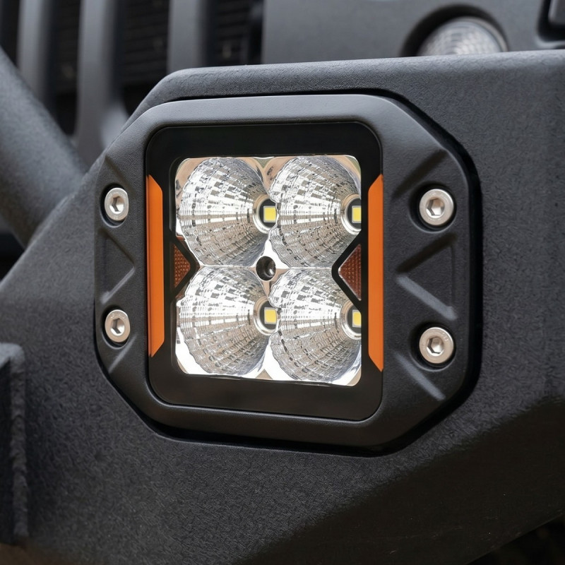 LED фара додаткова W0120FMF-P8 EA Light X 20W врізна ближнє світло з поворотом (03653)