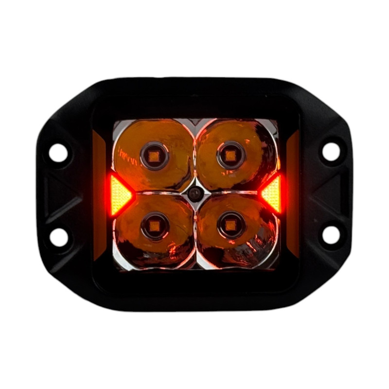 LED фара додаткова W0120FMS-P8 EA Light X 20W врізна дальнє світло з поворотом (03654)