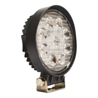 Світлодіодна LED фара D1 кругла робоча 27W 60° (9×3W діодів, Ø115×128×55 мм) для авто і спецтехніки