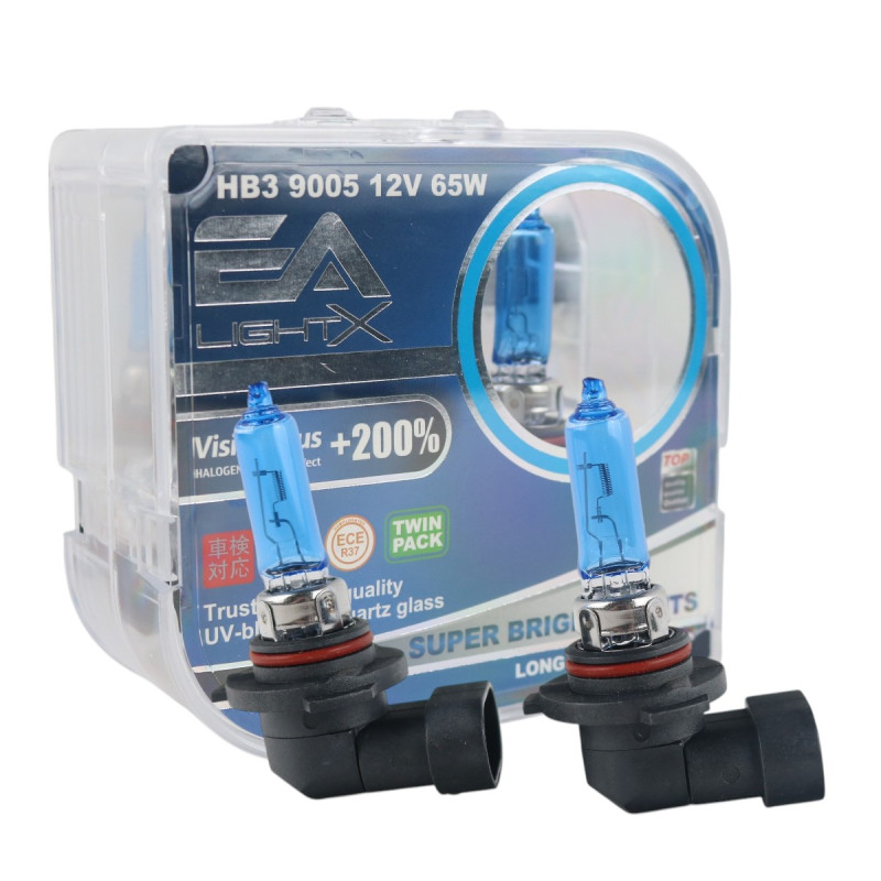 Галогенні лампи 9005 EA Light X 12V 65W P20d VISION PLUS +200% (комплект 2 шт.)