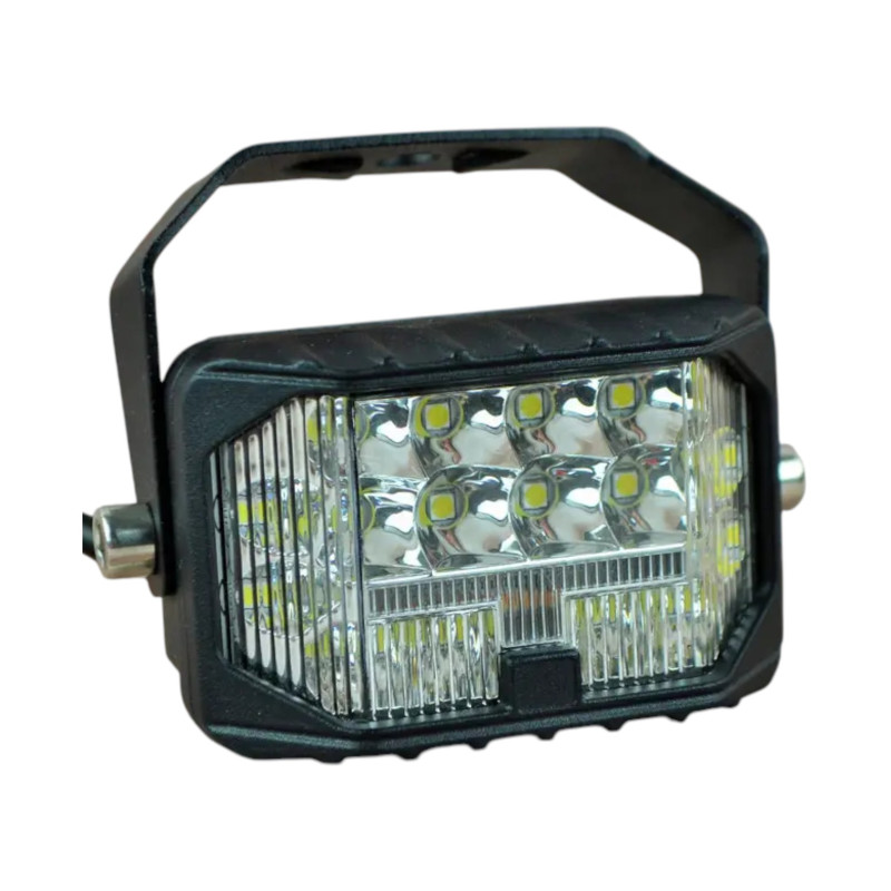 Комплект LED фар 63W 6000K прямокутних (дальнє+ближнє+жовте світло, 2 шт.)