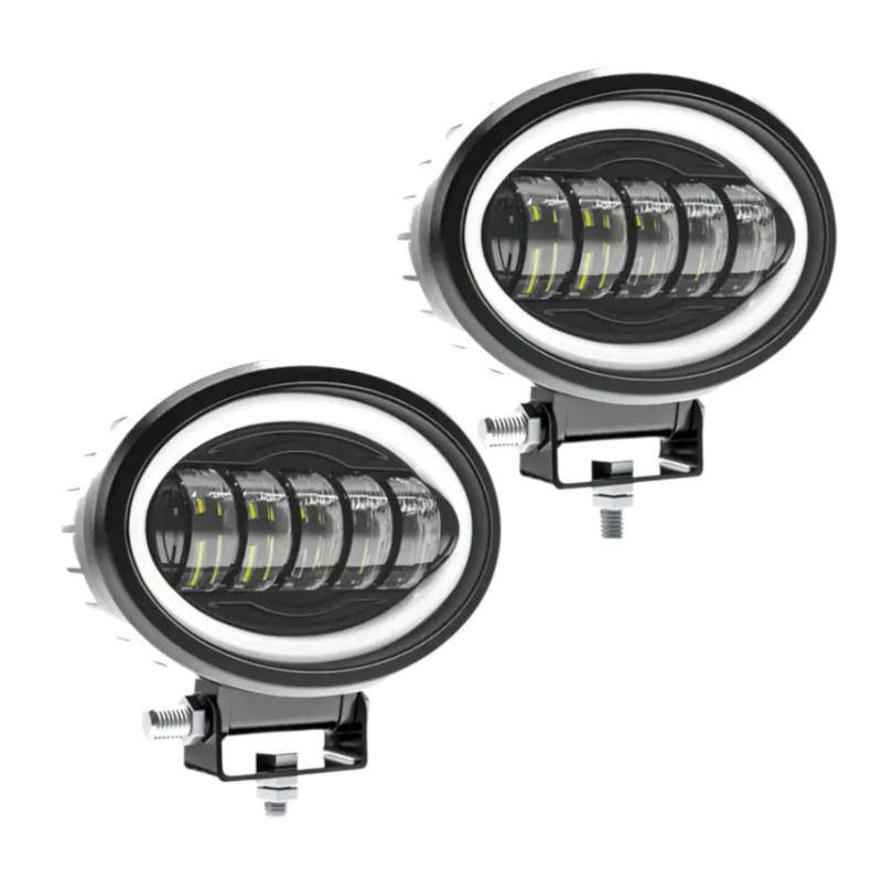 Комплект LED фар JR 50W-2 13.5см (з чіткою СТГ, DRL, 2 шт.)