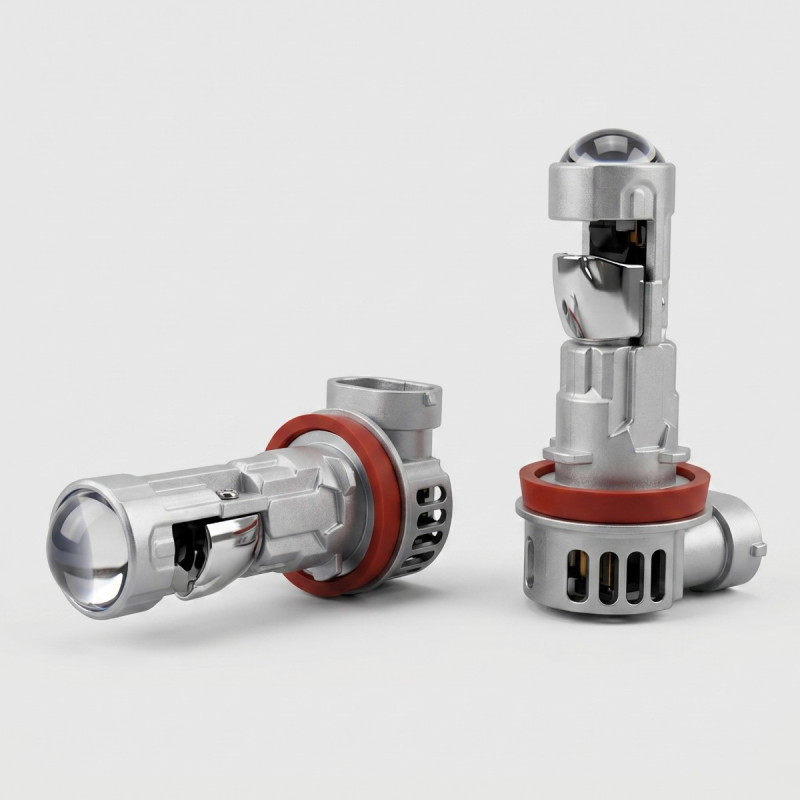 Світлодіодні LED лампи H11 EA Light X T08 40W 5500K 8000Lm 11V-18V лінзовані міні бі-лед кулер (комплект 2 шт.)