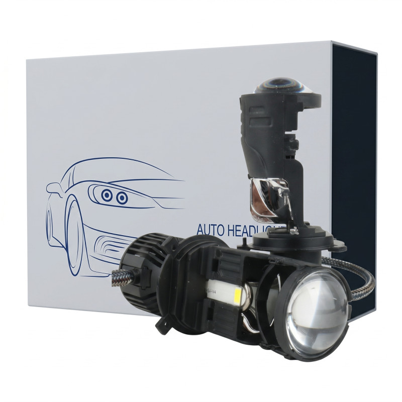 Світлодіодні LED лампи H4 EA Light X M01S 130W 5000K 10000Lm 12V-24V лінзовані міні бі-лед кулер (комплект 2 шт.)