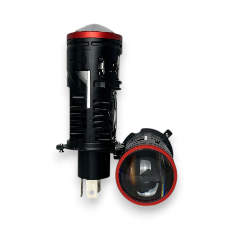 Світлодіодні LED лампи H4 EA Light X L13 +500% 5000K 12000Lm 9V-16V лінзовані міні бі-лед кулер (комплект 2 шт.)