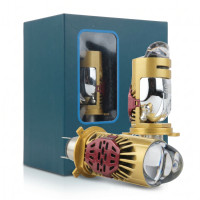 Світлодіодні LED лампи H4 EA Light X M01J 5000K 5500Lm 12V-24V лінзовані міні бі-лед кулер (комплект 2 шт.)