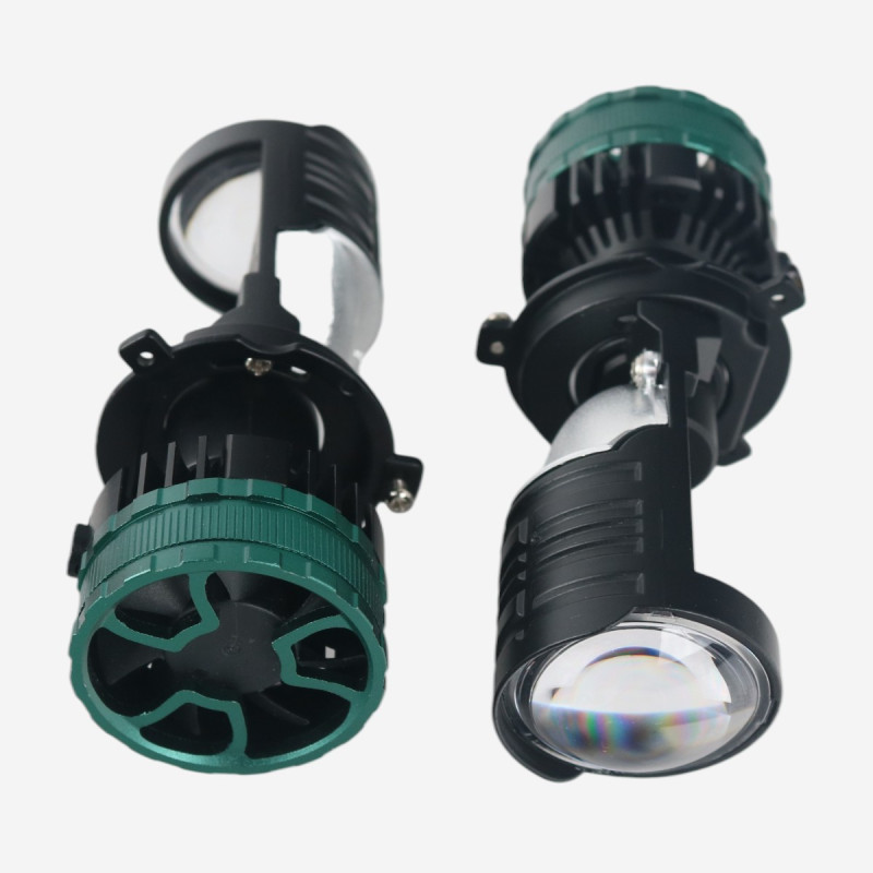 Світлодіодні LED лампи H4 EA Light X T89 70W/90W лінзовані бі-лед зі шторкою (комплект 2 шт.)