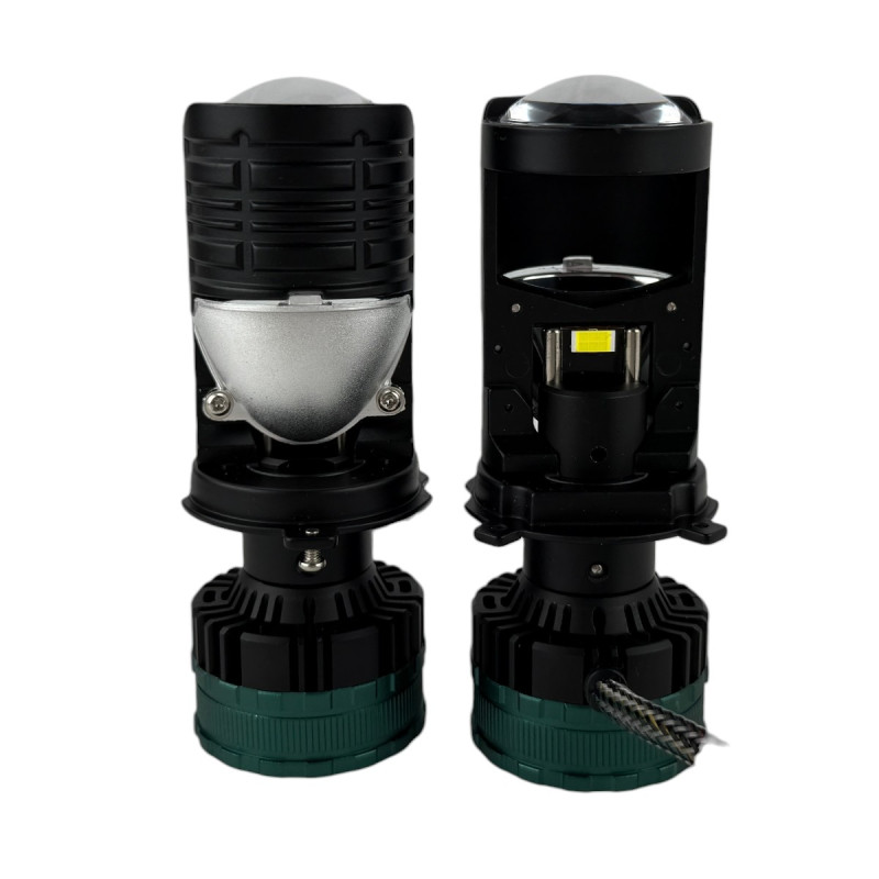 Світлодіодні LED лампи H4 EA Light X T89 70W/90W лінзовані бі-лед зі шторкою (комплект 2 шт.)