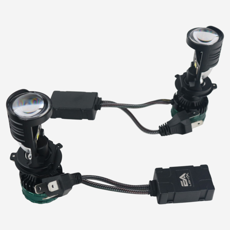 Світлодіодні LED лампи H4 EA Light X T89 70W/90W лінзовані бі-лед зі шторкою (комплект 2 шт.)