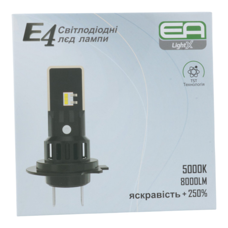 LED лампи H4 EA Light X E4 8000Lm 5000K 9-32V CSP 2 шт