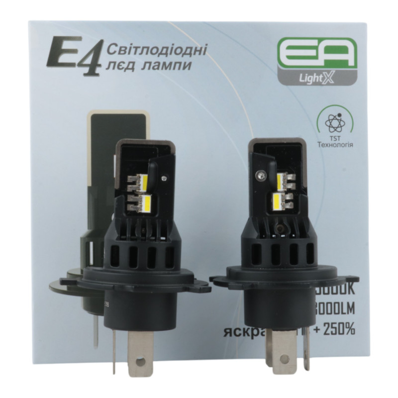 LED лампи H4 EA Light X E4 8000Lm 5000K 9-32V CSP 2 шт