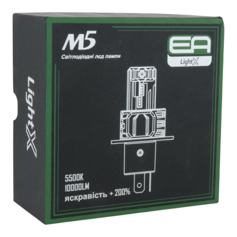 LED лампи H11 EA Light X M5 10000Lm 5500K 12-24V 2 шт