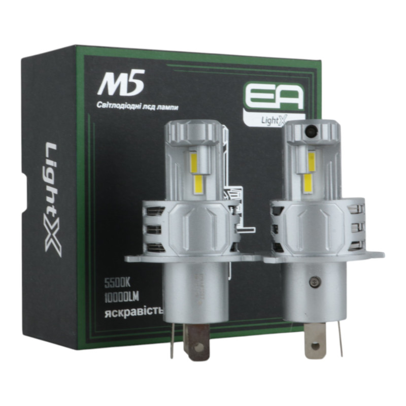 Світлодіодні лампи H4 EA Light X M5 10000Lm 5500K 12-24V 2 шт