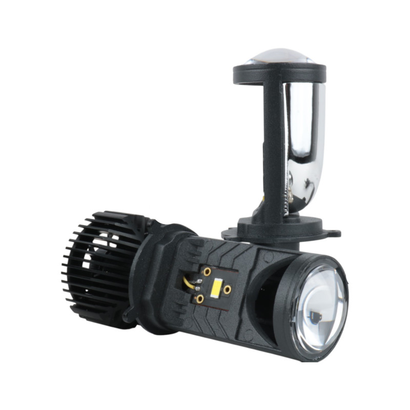 Світлодіодні LED лампи H4 Y6 Mini LED Lens 5000K 8000Lm 12V-24V лінзовані міні бі-лед пасивне охолодження (комплект 2 шт.)