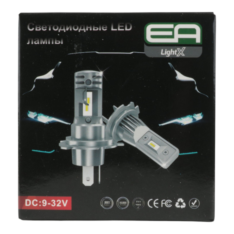 Світлодіодні LED лампи 9004 (HB1) EA Light X E1 5000K 3600Lm 9V-32V CSP (комплект 2 шт.)