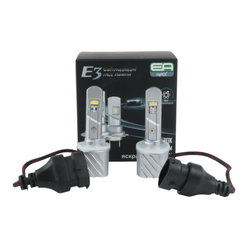 LED лампи H27 EA Light X E3 6000Lm 5000K CSP 12/24V для авто у протитуманні фари / ПТФ (2 шт.)