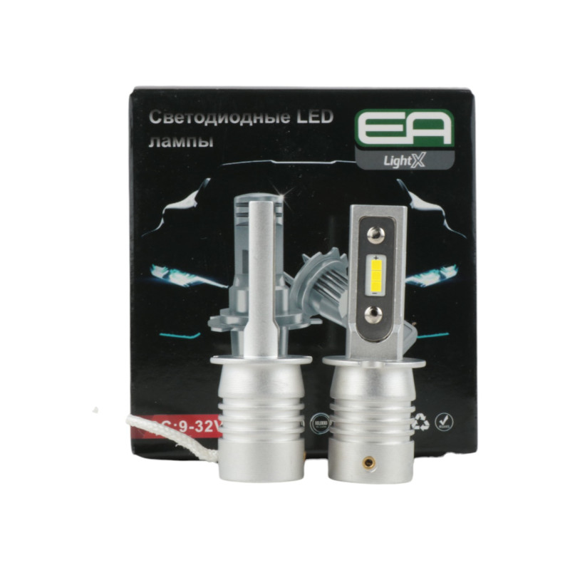 LED лампи H3 EA Light X E1 3600Lm 5000K COB 12/24V для авто в ПТФ / протитуманки (2 шт.)