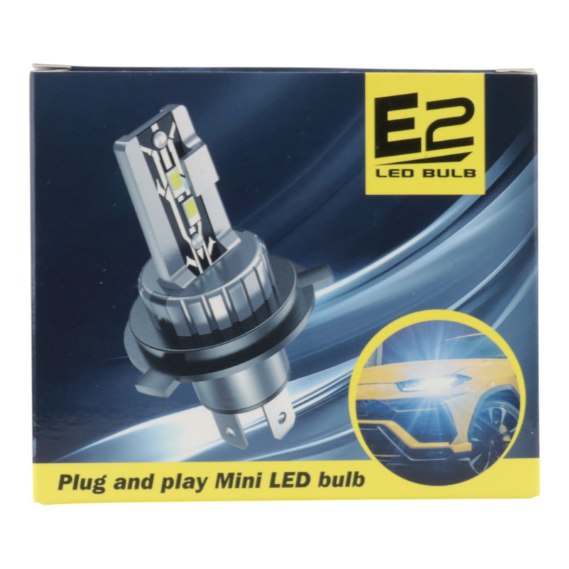 LED лампи H4 EA Light X E2 3600Lm 5000K 12/24V Mini для авто ближнє/дальнє світло (2 шт.)
