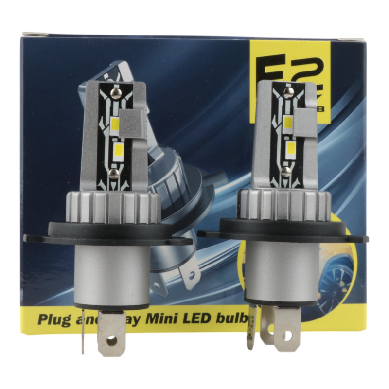 LED лампи H4 EA Light X E2 3600Lm 5000K 12/24V Mini для авто ближнє/дальнє світло (2 шт.)