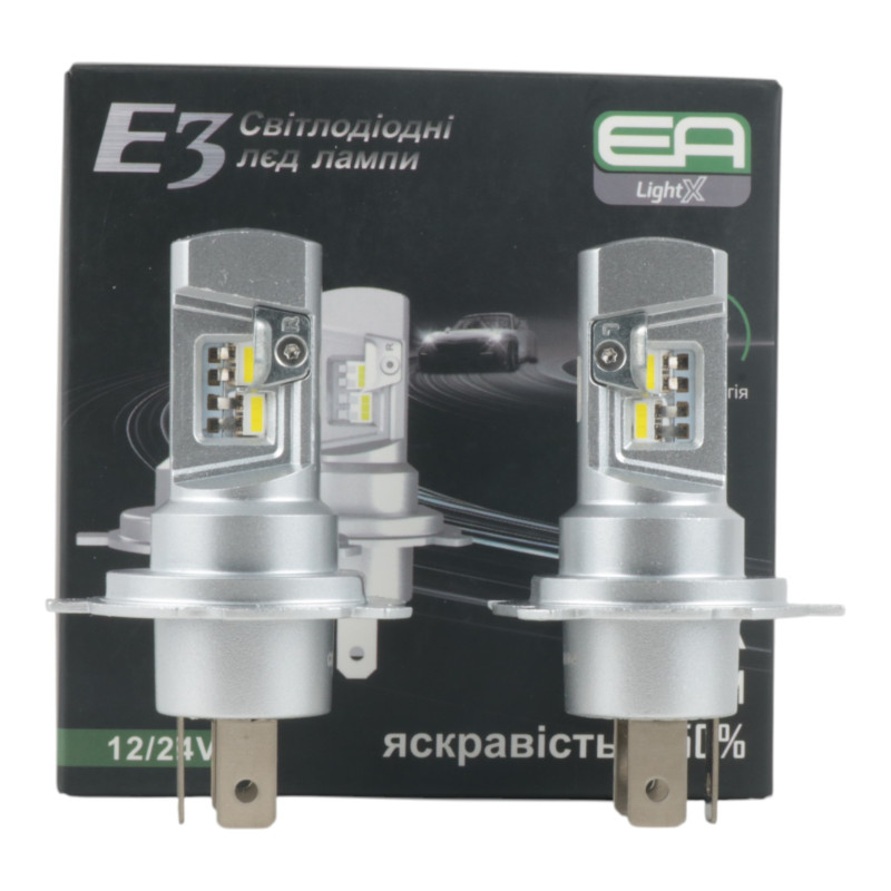 LED лампи H4 EA Light X E3 6000Lm 5000K 9-32V CSP 2 шт
