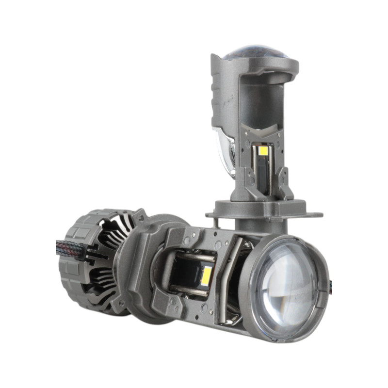 Світлодіодні LED лампи H4 EA Light X L12 +500% 5000K 12000Lm 9V-36V лінзовані міні бі-лед кулер (комплект 2 шт.)