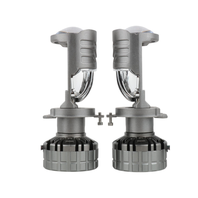 Світлодіодні LED лампи H4 EA Light X L12 +500% 5000K 12000Lm 9V-36V лінзовані міні бі-лед кулер (комплект 2 шт.)
