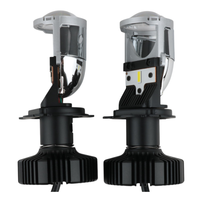 Світлодіодні LED лампи H4 EA Light X 5000K 8000Lm 12V-24V лінзовані міні бі-лед пасивне охолодження (комплект 2 шт.)