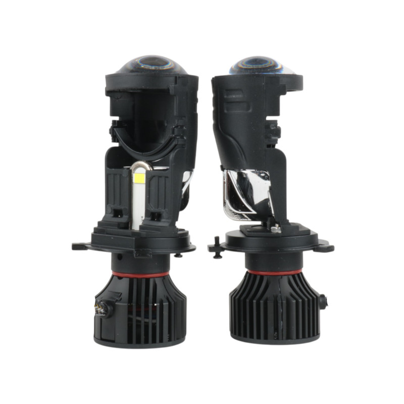 Світлодіодні LED лампи H4 EA Light X M01S 130W 5000K 10000Lm 12V-24V лінзовані міні бі-лед кулер (комплект 2 шт.)
