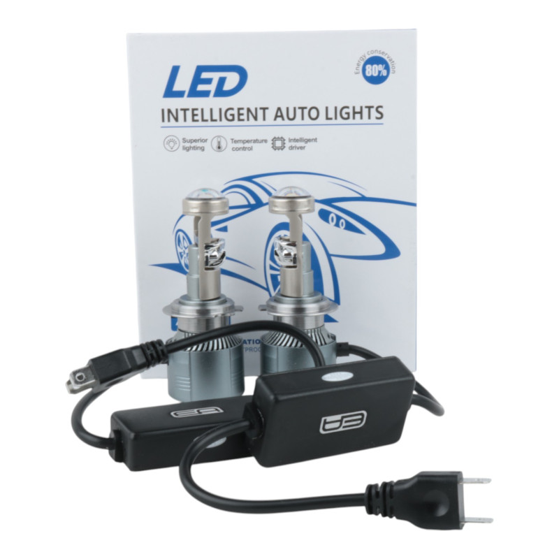 Світлодіодні LED лампи H7 EA Light X A80 5000K 6000Lm 12V-24V лінзовані міні бі-лед кулер (комплект 2 шт.)