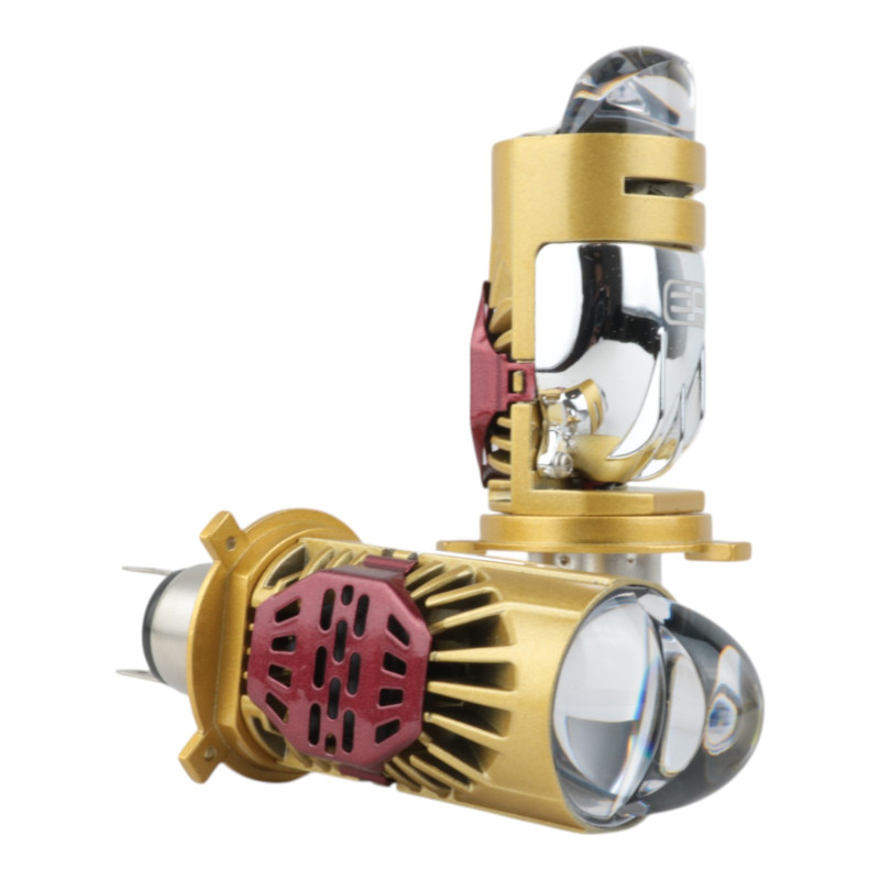 Світлодіодні LED лампи H4 EA Light X M01J 5000K 5500Lm 12V-24V лінзовані міні бі-лед кулер (комплект 2 шт.)