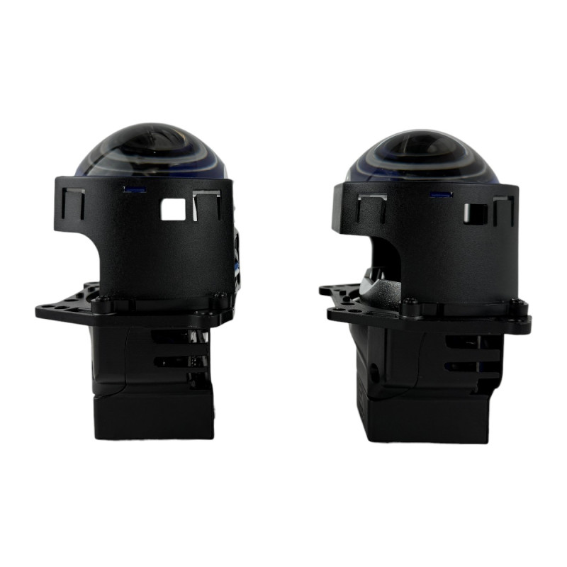 Bi-LED лінзи 3.0" X12 EA Light X 60/70W 6000K Blue Lens, подвійний рефлектор ближнє/далеке світло (2 шт.) (03632)