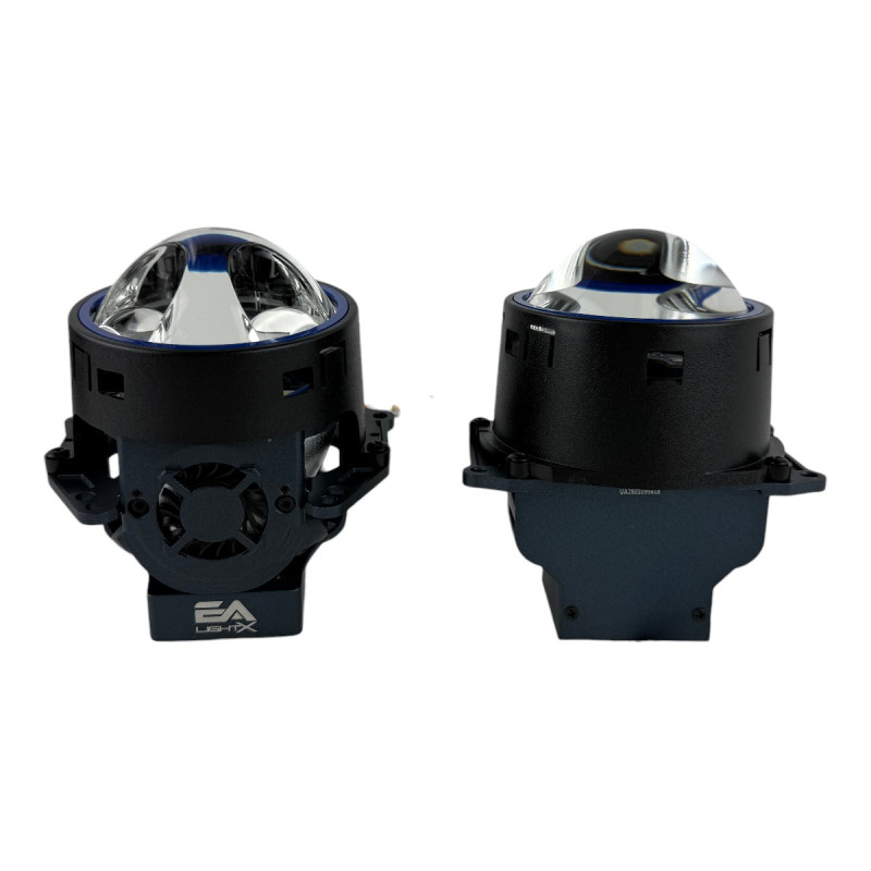 Bi-LED лінзи 3.0" X13 EA Light X 55/95W 6000K Blue Lens, подвійний рефлектор ближнє/далеке світло (2 шт.) (03633)