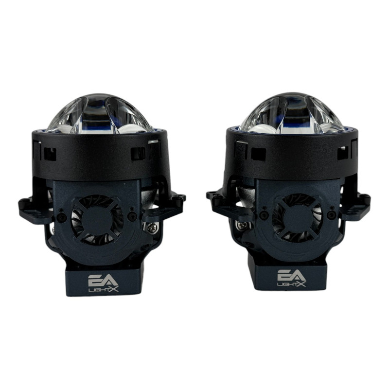 Bi-LED лінзи 3.0" X13 EA Light X 55/95W 6000K Blue Lens, подвійний рефлектор ближнє/далеке світло (2 шт.) (03633)