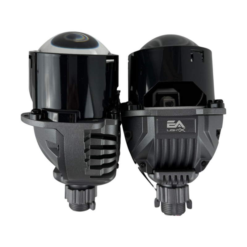 Bi-LED лінзи 2.5" X7 EA Light X 58/68W 6000K подвійний рефлектор ближнє/далеке світло (2 шт.) (03627)