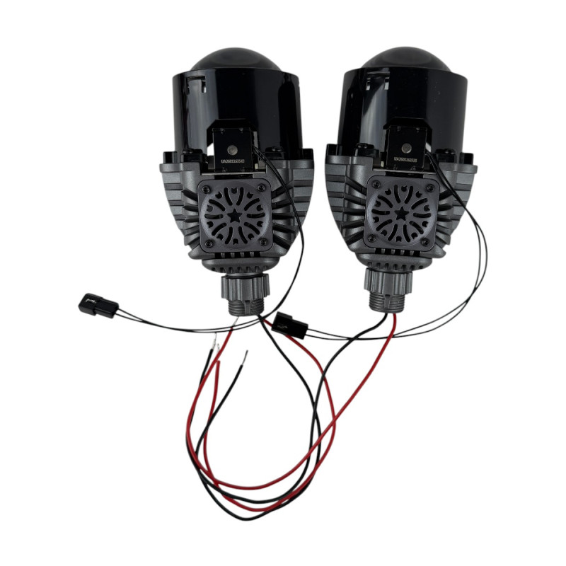 Bi-LED лінзи 2.5" X7 EA Light X 58/68W 6000K подвійний рефлектор ближнє/далеке світло (2 шт.) (03627)