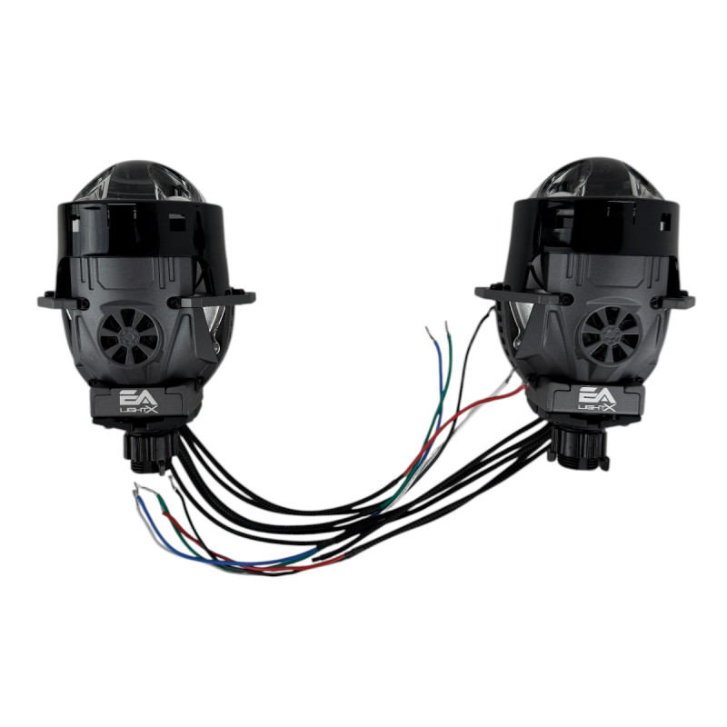 Bi-LED лінзи 3.0" X9 EA Light X 55/95W 6000K подвійний рефлектор ближнє/далеке світло (2 шт.) (03629)