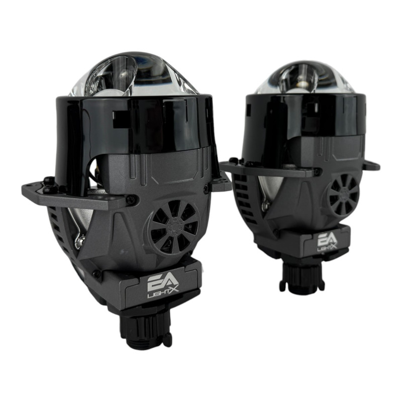 Bi-LED лінзи 3.0" X9 EA Light X 55/95W 6000K подвійний рефлектор ближнє/далеке світло (2 шт.) (03629)