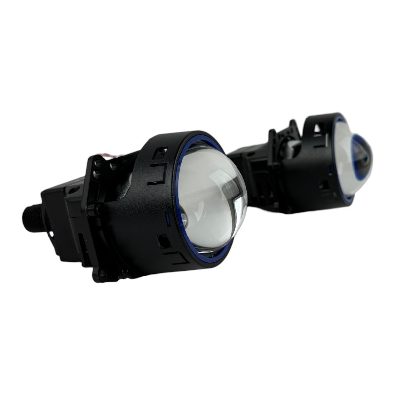 Bi-LED лінзи 3.0" X11 Upgrade EA Light X 70/80W 6000K Blue Lens, подвійний рефлектор ближнє/далеке світло (2 шт.) (03631)