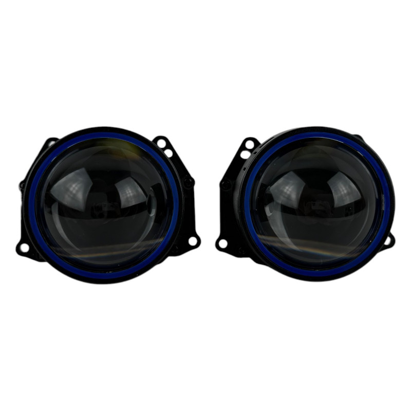 Bi-LED лінзи 3.0" X11 Upgrade EA Light X 70/80W 6000K Blue Lens, подвійний рефлектор ближнє/далеке світло (2 шт.) (03631)