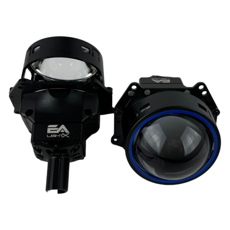 Bi-LED лінзи 3.0" X11 Upgrade EA Light X 70/80W 6000K Blue Lens, подвійний рефлектор ближнє/далеке світло (2 шт.) (03631)