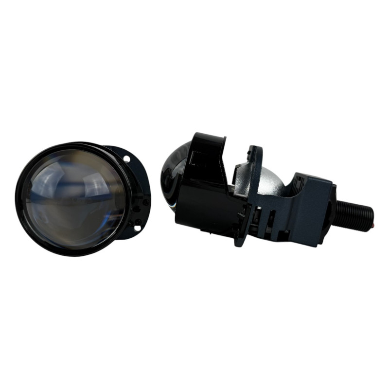 Bi-LED лінзи 2.5" X14 Upgrade EA Light X 65/75W 6000K Blue Lens, подвійний рефлектор ближнє/далеке світло (2 шт.) (03634)